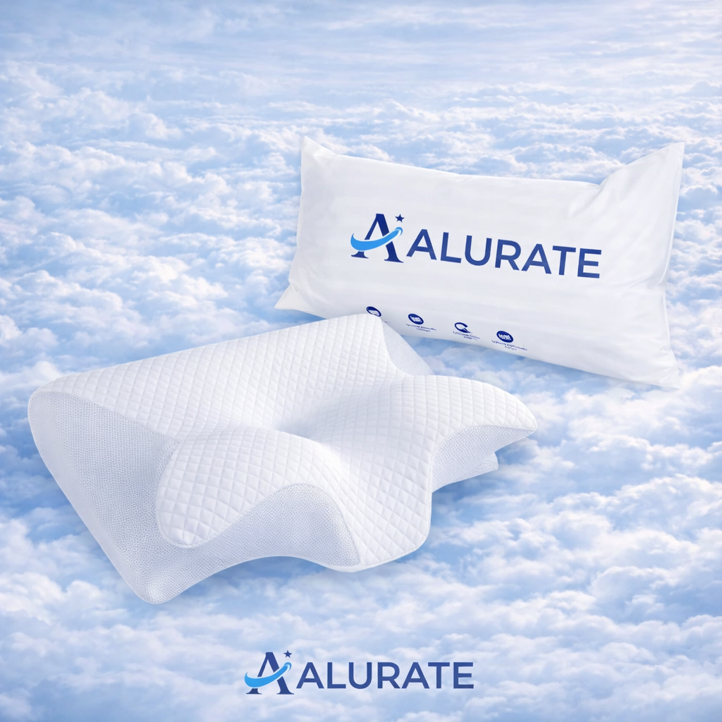 ErgoCloud™ — La almohada que alinea tu cuello las 8 horas que el fisio no puede.