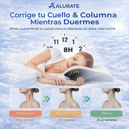 ErgoCloud™ — La almohada que alinea tu cuello las 8 horas que el fisio no puede.