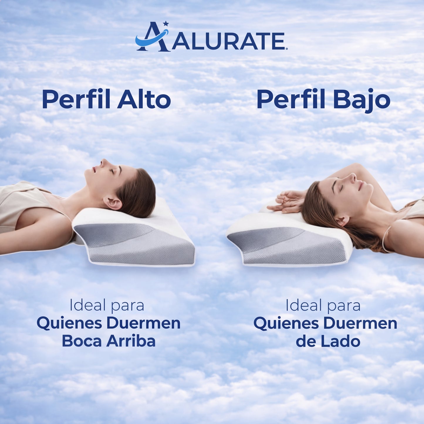 ErgoCloud™ — La almohada que alinea tu cuello las 8 horas que el fisio no puede.